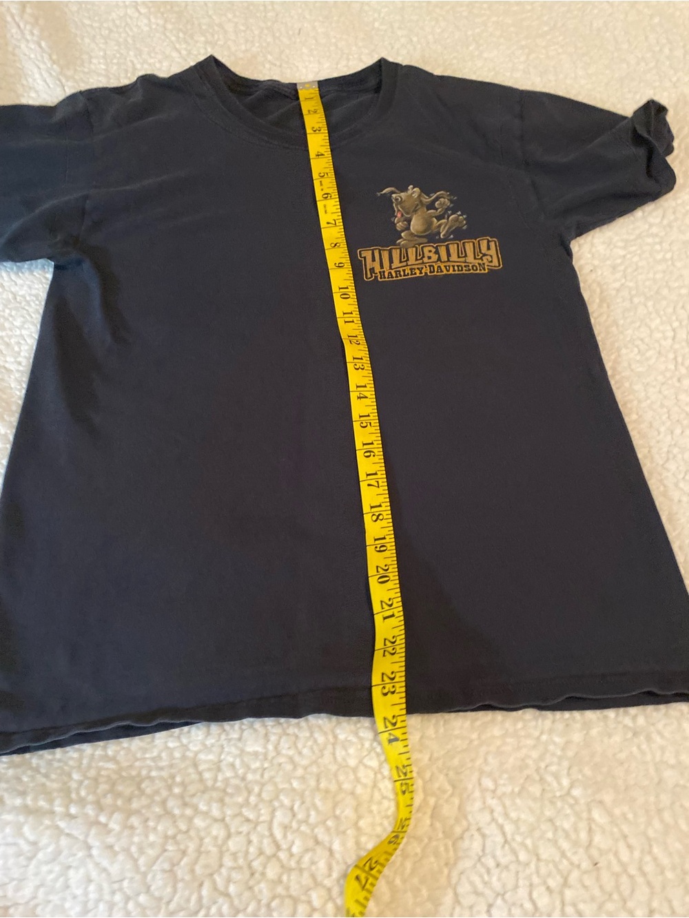 Harley-Davidson Black Tee with Yellow Hillbilly Logo - Picture 4 of 13